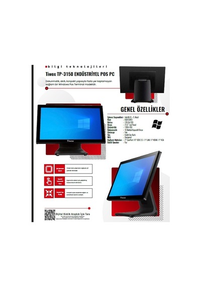 Tıwox Tp 3150 İ5 5 Nesil 8gb Ram 128 Ssd 21,5'' Endüstriyel Pos P