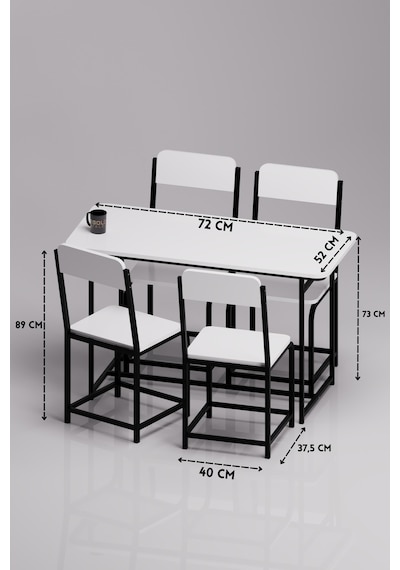 Mutfak Masa Takımı 4 Sandalyeli Yemek Masası Set Cafe Balkon Bahçe Masa Sandalye Minör 9800 Beyaz Mutfak Masa Takımı 4 Sandalyeli Yemek Masası Set Cafe Balkon Bahçe Masa Sandalye Minör 9800 Beyaz