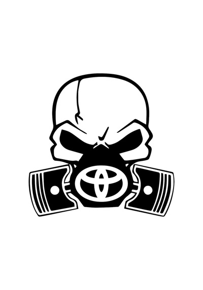Piston Kuru Kafa Gaz Toyota Oto Sticker Yapıştırma Cam