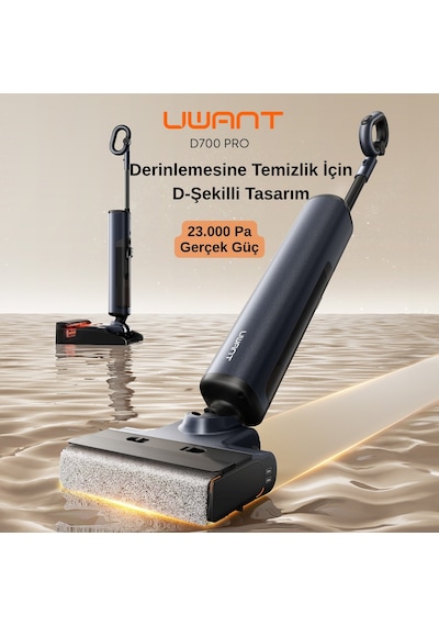 Uwant D700 Pro Islak & Kuru Otomatik Dikey Süpürge Lacivert