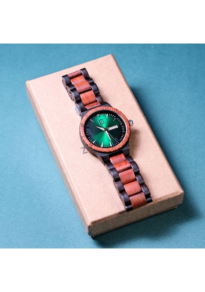 Zebrino Zbr-al-bl Alloy-blossom Ahşap Erkek Kol Saati 41 Mm