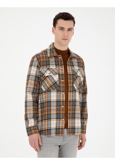 Pierre Cardin Erkek Açık Kahverengi Gömlek Desenli 50275763-vr002 Açık Kahverengi