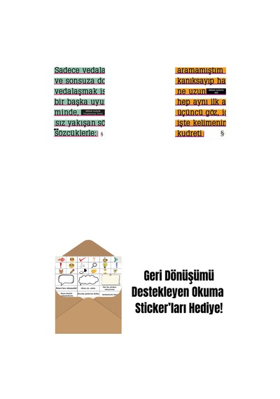 Parçalanmış Divan + Altı + Okuma Sticker'ları
