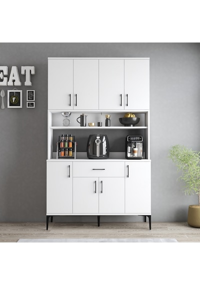 Tanmob Mdl0401 Alt Üst Çok Amaçlı Dolap 8 Kapaklı Çekmeceli Raflı Tanmob Mdl0401 Alt Üst Çok Amaçlı Dolap 8 Kapaklı Çekmeceli Raflı