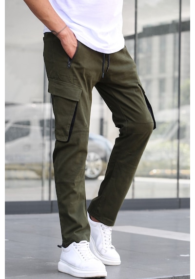 Madmext Haki Kargo Cep Jogger Pantolon 5791 Haki