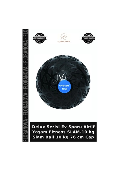 Delux Serisi Ev Sporu Aktif Yaşam Fitness Slam-10 Kg Slam Ball 10 Kg 76 Cm Çap
