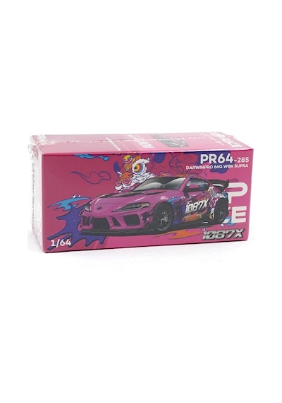 Pop Race Toyota Gr Supra Darwinpro 66g Wbk Supra 1087x 1:64 Model Araba Pr64-285 Pembe