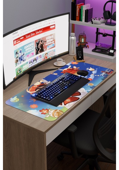 Klee Genshin Impact Anime Gacha V1 - 90x40 Xxl Gaming Mouse Pad Fare Altlığı