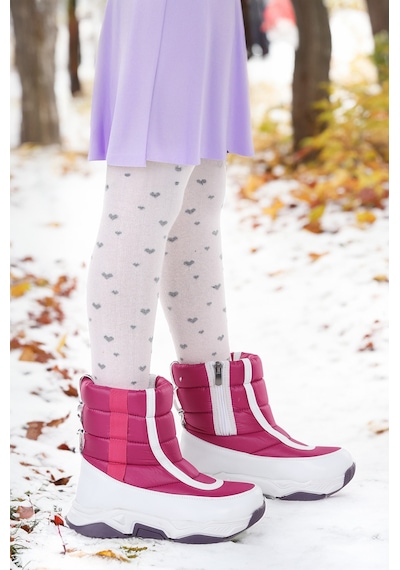 Kiko Kids Pablo Fermuarlı Kız Çocuk Kar Botu Pembe Pembe