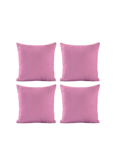Soho Kumaş Dekoratif Kırlent Yastık Kılıfı - 42 X 42 Cm 4, Gül Kurusu Diğer