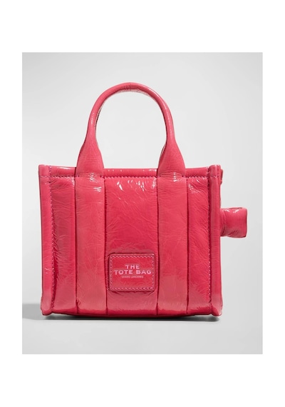 The Shiny Crinkle Micro Tote Pembe