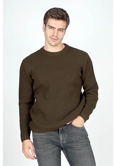 Lee Cooper Erkek Robb O Yaka Triko Kazak 241054 Haki Haki