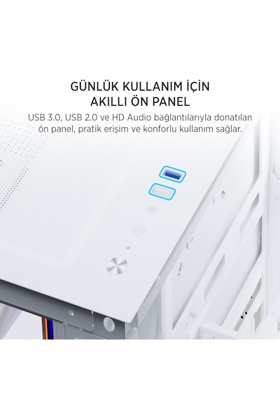 James Donkey Stark S801 7xargb Temperli Cam 650w 80+ Bronze Atx Beyaz Gaming Oyuncu Kasa