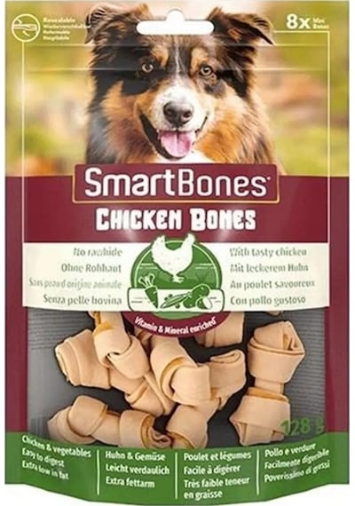 Smartbones Tavuklu Mini Kemik 8 Li 128 Gr.