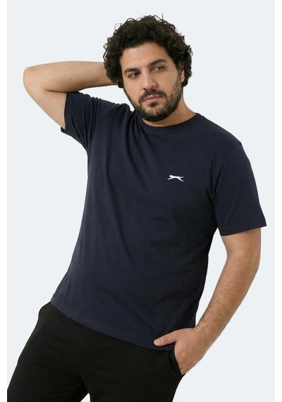 Slazenger Rosalva Jmb Erkek Büyük Beden Lacivert Tişört