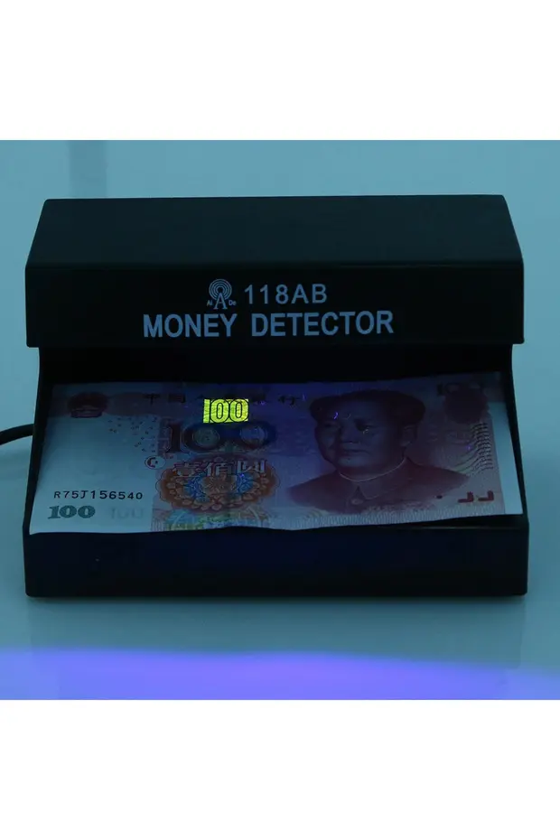 Para Euro Dolar Tespit Cihazı Makinesi Kontrol Dedektör Aleti Mor Işıklı Uv Işık Dedektör Elektrikli