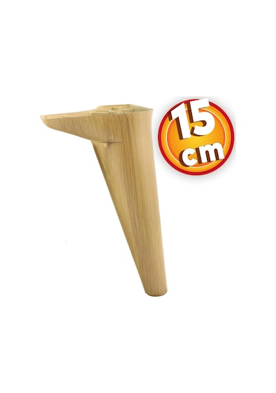 Mobilya Kanepe Puf Koltuk Ayağı Baza Ayak Açık Kahverengi 15 CM