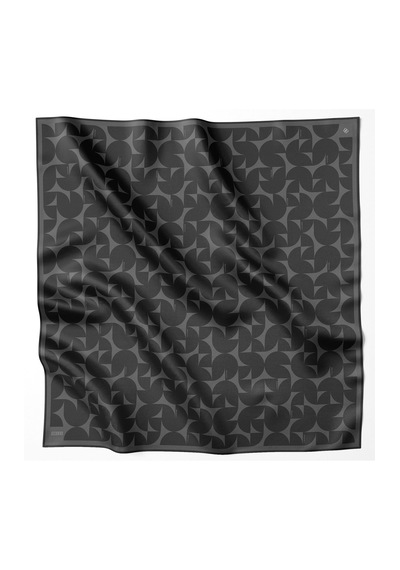 Belli Twill İpek Eşarp Siyah - Füme