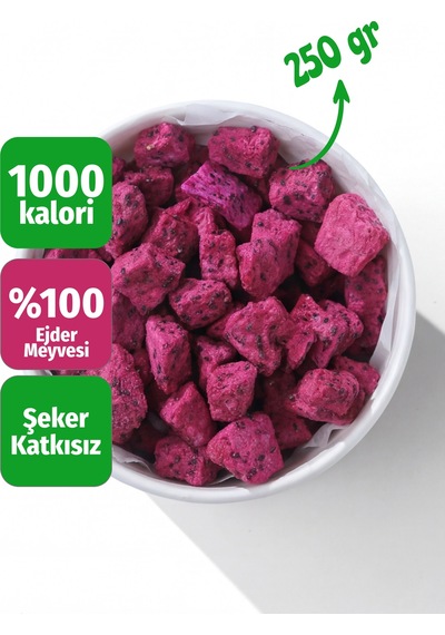 Freeze Dried Küp Ejder Meyvesi Dondurularak Kurutulmuş Meyve Cipsi 250 G