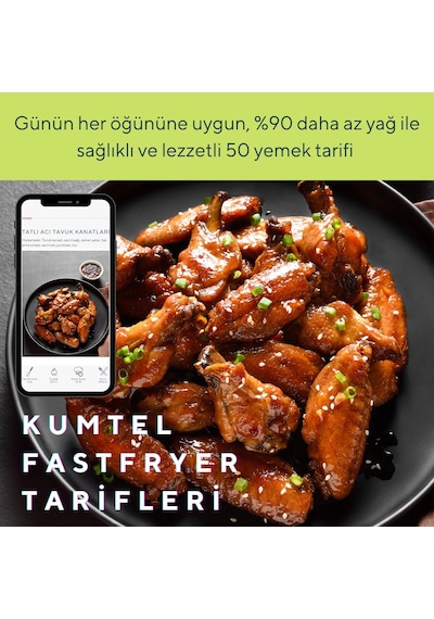 Kumtel Digital Airfryer Fastfryer Yağsız Fritöz