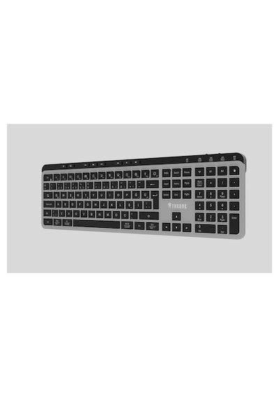 Elite K1 Pro Tuş Aydınlatmalı & Sessiz 118 Windows & Macos Ofis Klavyesi 2.4ghz + Çift Bt