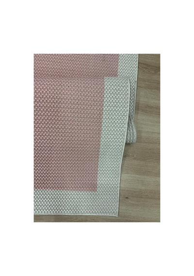 Lüks Sisal Makine Dokuması 8mm Dokuma Tabanlı Mutfak Balkon Halısı Pembe-gri Pembe-gri