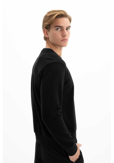 AR-MA Arma Erkek Basic Regular Fit Selanik Kumaş Bisiklet Yaka Sweatshirt Kazak 001