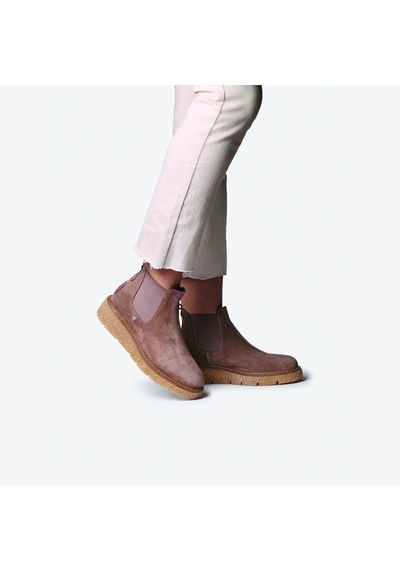 Taupe Bot Kadın Nantes-sy Toni Pons Splıt Leather Ankle Boot Wıth Sıde Elastıcs Kahve