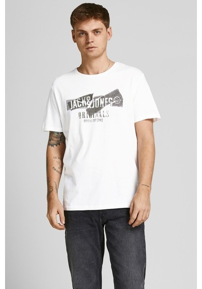 Jack & Jones Erkek Baskılı Bisiklet Yaka T-Shirt 63412205944 Ekru-Ekru Jack & Jones Erkek Baskılı Bisiklet Yaka T-Shirt 63412205944 Ekru-Ekru