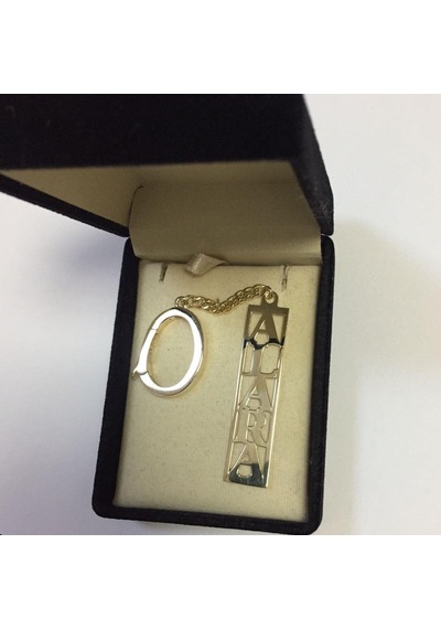 Kuyumcudukkani İsim Yazılı Gümüş Anahtarlık-35000-g Gold