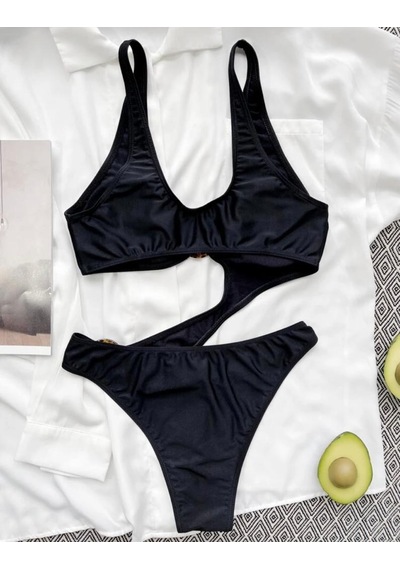 Deep Beach Halka Aksesuarlı Cut Out Mayo Db200781ma 001