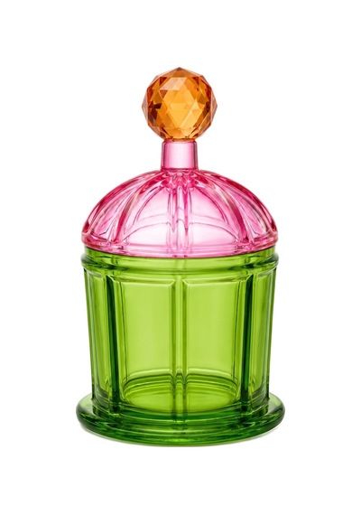 Lumi Kapaklı Kristal Obje-rose Green