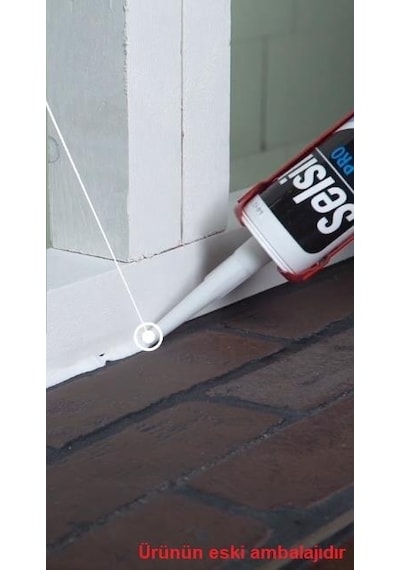 Selsil Yağmura Dayanıklı Silikonize Mastik Beyaz 485 Gr. - 5 Adet Beyaz Beyaz