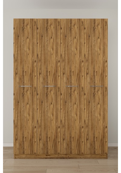 Aeka Ae-3190 Burç 4 Kapaklı Çok Bölmeli Askılı Raflı Ve Çekmeceli 210x140x53cm Gardırop Çam - Çam Aeka Ae-3190 Burç 4 Kapaklı Çok Bölmeli Askılı Raflı Ve Çekmeceli 210x140x53cm Gardırop Çam - Çam