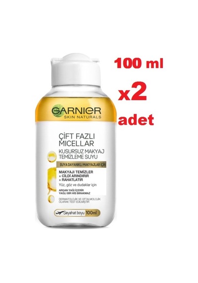 Garnier Micellar Çift Fazlı Makyaj Temizleyici 2 x 100 ML