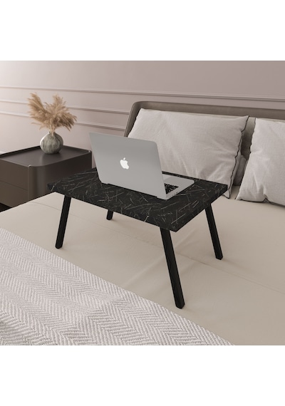 Asra Trend Katlanır Laptop Çalışma Masası LAPTOPMASA01 %100 MDF Yatak Sehpası Royal Mermer