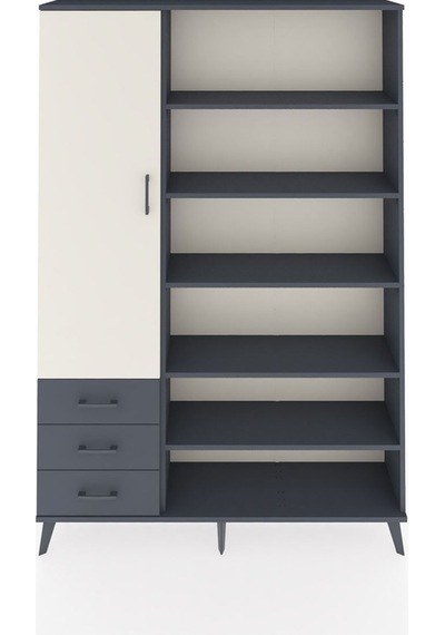 Arges Dolap 9 Raflı 3 Çekmeceli 3 Kapaklı 132x30x195 Antrasit-aytaşı/antrasit Aytası/antrasıt Arges Dolap 9 Raflı 3 Çekmeceli 3 Kapaklı 132x30x195 Antrasit-aytaşı/antrasit Aytası/antrasıt