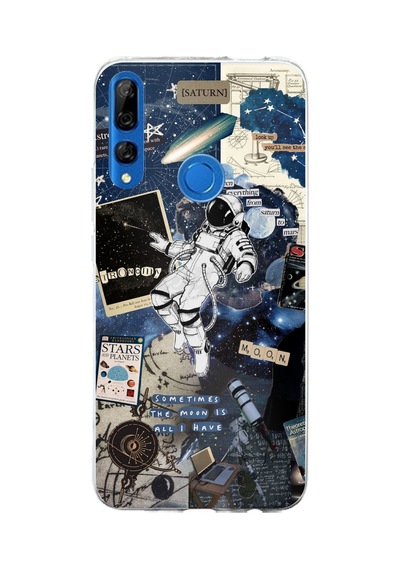 Honor 9x Uyumlu Retro Astronot Tasarımlı Baskılı Silikon Kılıf