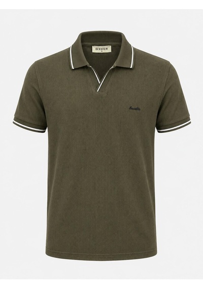 Classics Men Gewer Slim Fit Erkek Polo Yaka Tişört 7754 Haki
