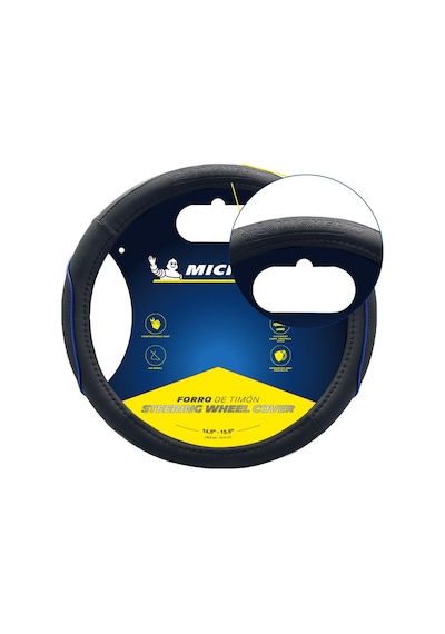 Michelin Mc1003naz Premium Suni Deri Direksiyon Kılıfı Mavi