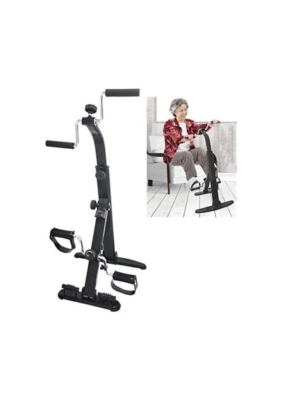 Medikaltec Çift Pedallı Katlanabilir Egzersiz Bisikleti Siyah