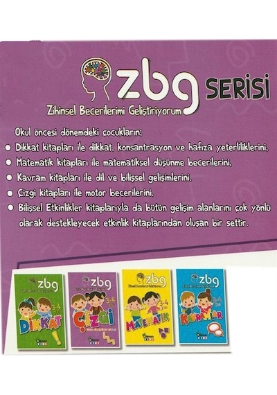 Limon Kids ZBG - Zihinsel Becerilerimi Geliştiriyorum Seti 3 - 4 Yaş - 4 Kitap Takım - Soner Öztürk - Coral Dağıtım