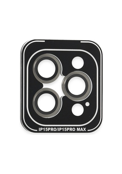 iPhone Uyumlu 15 Pro Max Pvd Metal Kamera Lens - Gri Diğer