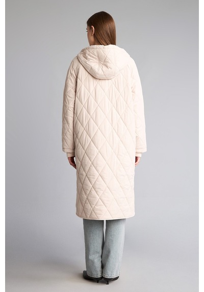 Defacto Regular Fit Kapüşonlu Kapitone Parka H4137ax26auer218 Ekru-er218