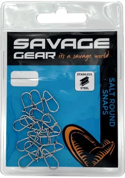 Savage Gear Salt Round Snaps - Rapala Klipsi 15 Adet L