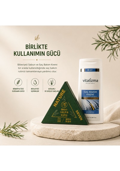 Vitalizma Biberiyeli Saç Bakım Sabunu Ve Saç Bakım Kremi İkili Avantajlı Set