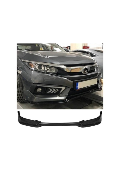 Honda Civic Fc5 Mugen Ön Ek Plastik Siyah Karlık-ön-ek-bodykit 2016 2017 2018 Makyajsız Kasa