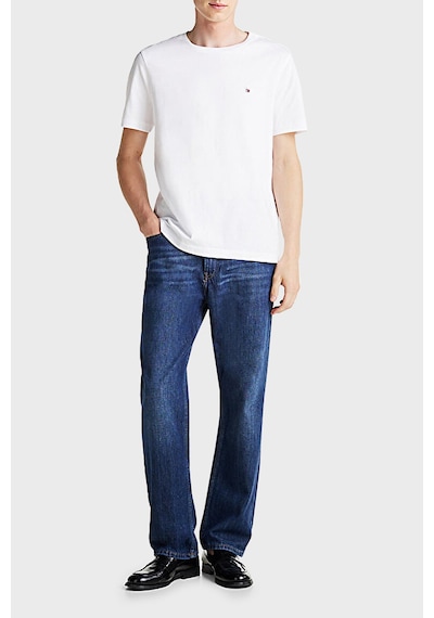 Tommy Hilfiger Erkek T Shirt Mw0mw37267 Ybr Beyaz Beyaz
