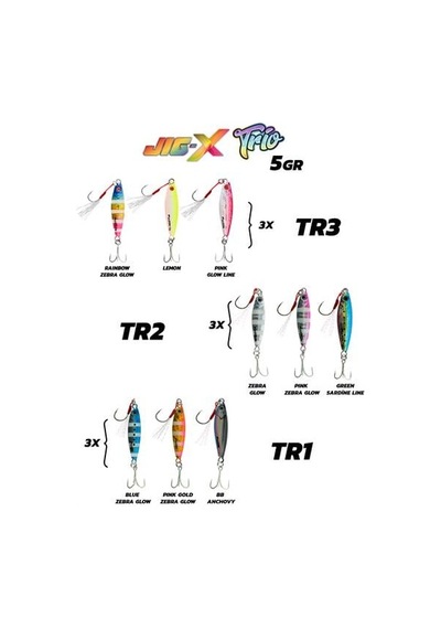 Fujin Jig-x Trio 3lü Micro Jig 5gr