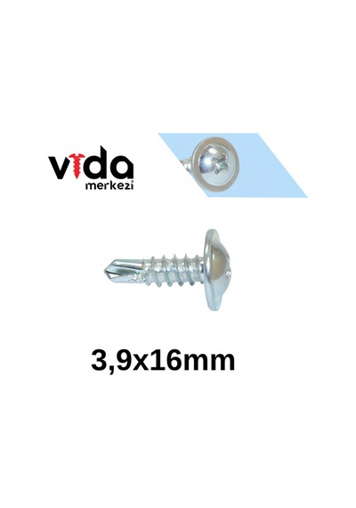 3,9x16 Mm Rysb Pul Başlı Matkap Uçlu Akıllı Vida - 1,000 Adet
